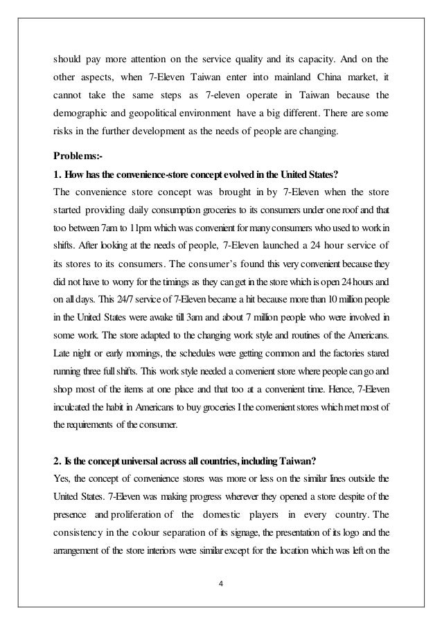 Case study 7eleven stores